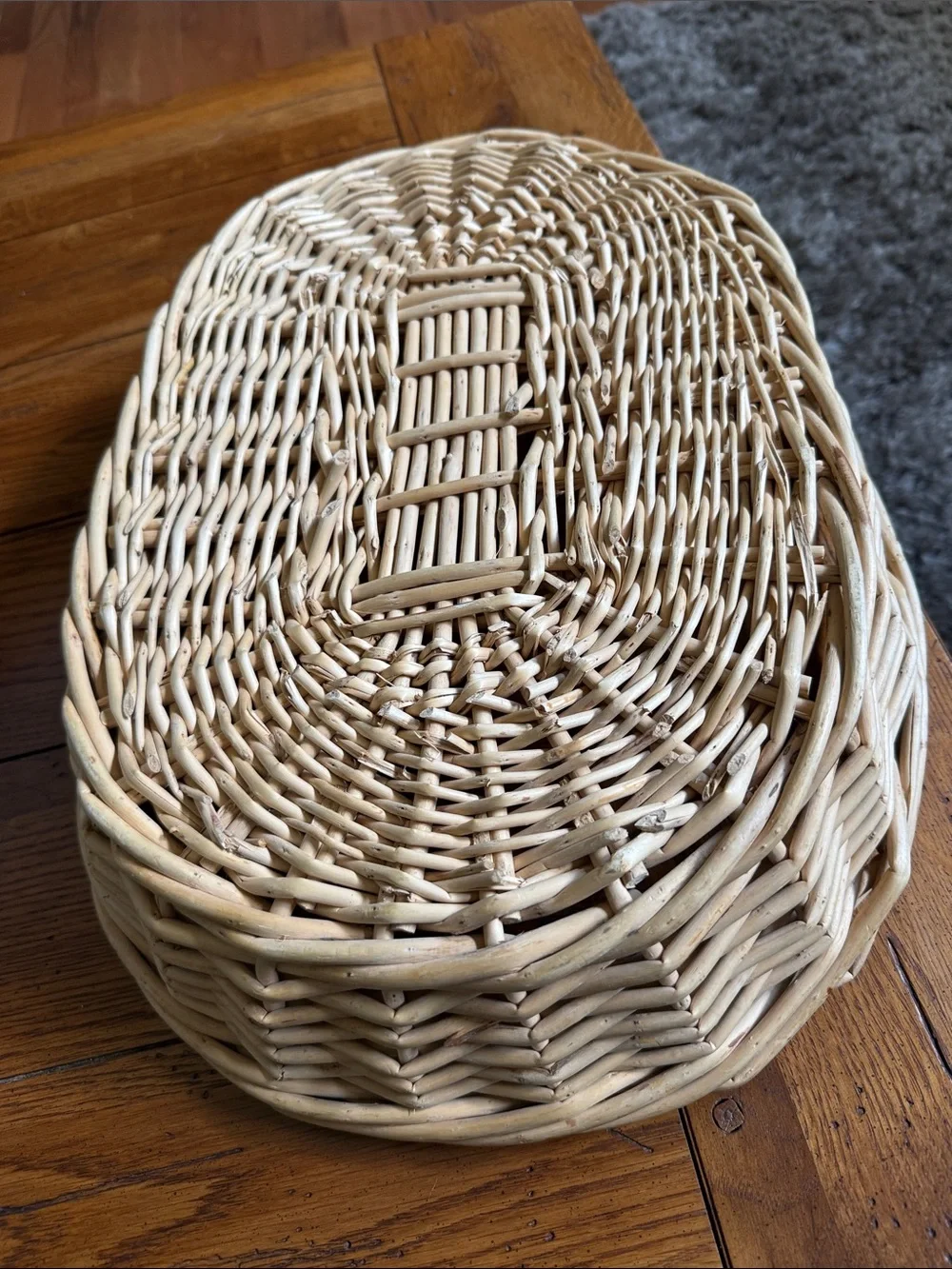 Woven Natural Rattan Decorative Basket - Neutral
